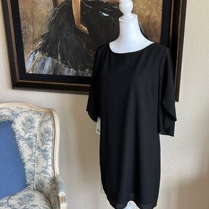 NWT Ali & Jay Black Sheath Dress with Sleeve Detail Size M
